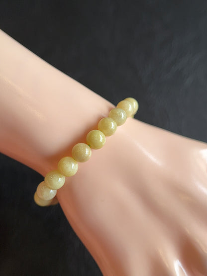Natural Orange Jadeite Jade Bracelet Size 8 mm