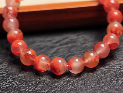 Natural Nan Hong Agate Bracelet Size 8.5 mm