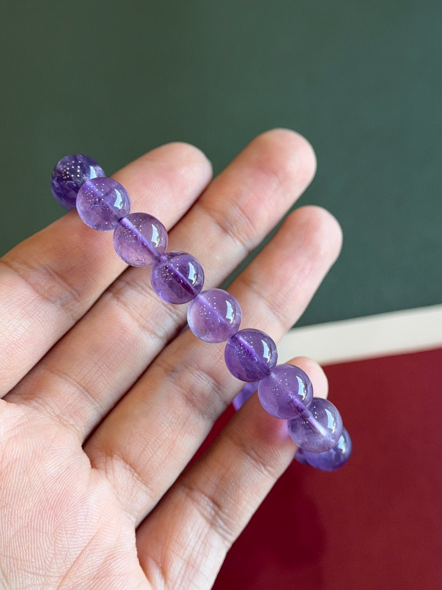 Natural Amethyst Bracelet Size 9.5 mm