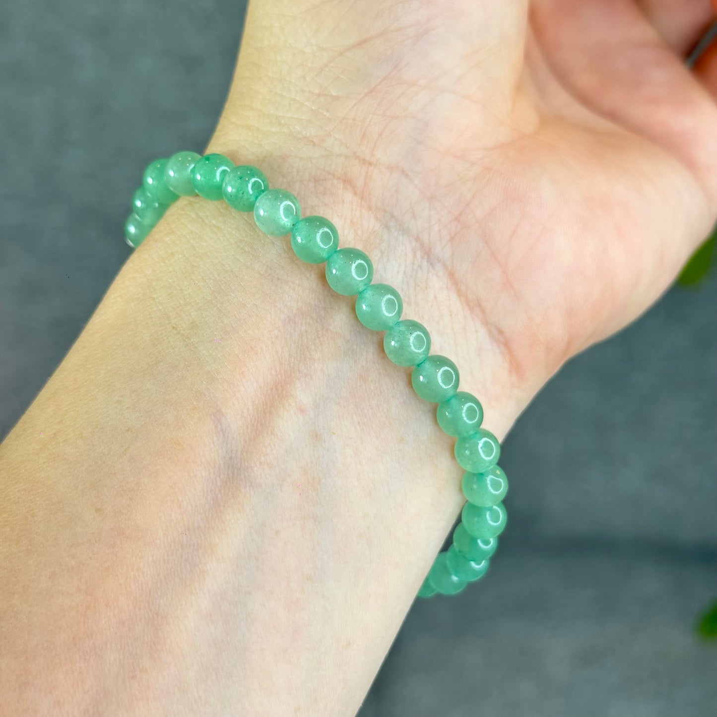 Natural Green Aventurine Bracelet Size 6 mm