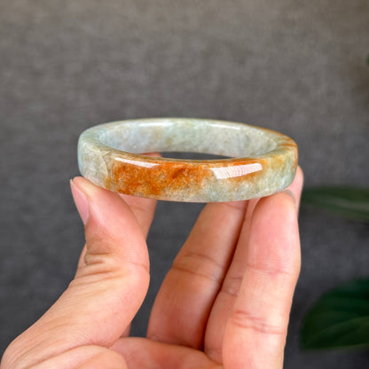 Jadeite Jade Bangle Square Style Size 52 mm