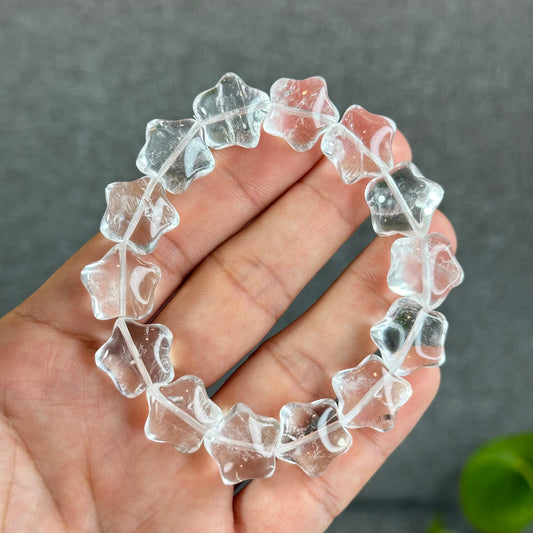Star Natural Clear Quartz Bracelet Size 10x15 mm