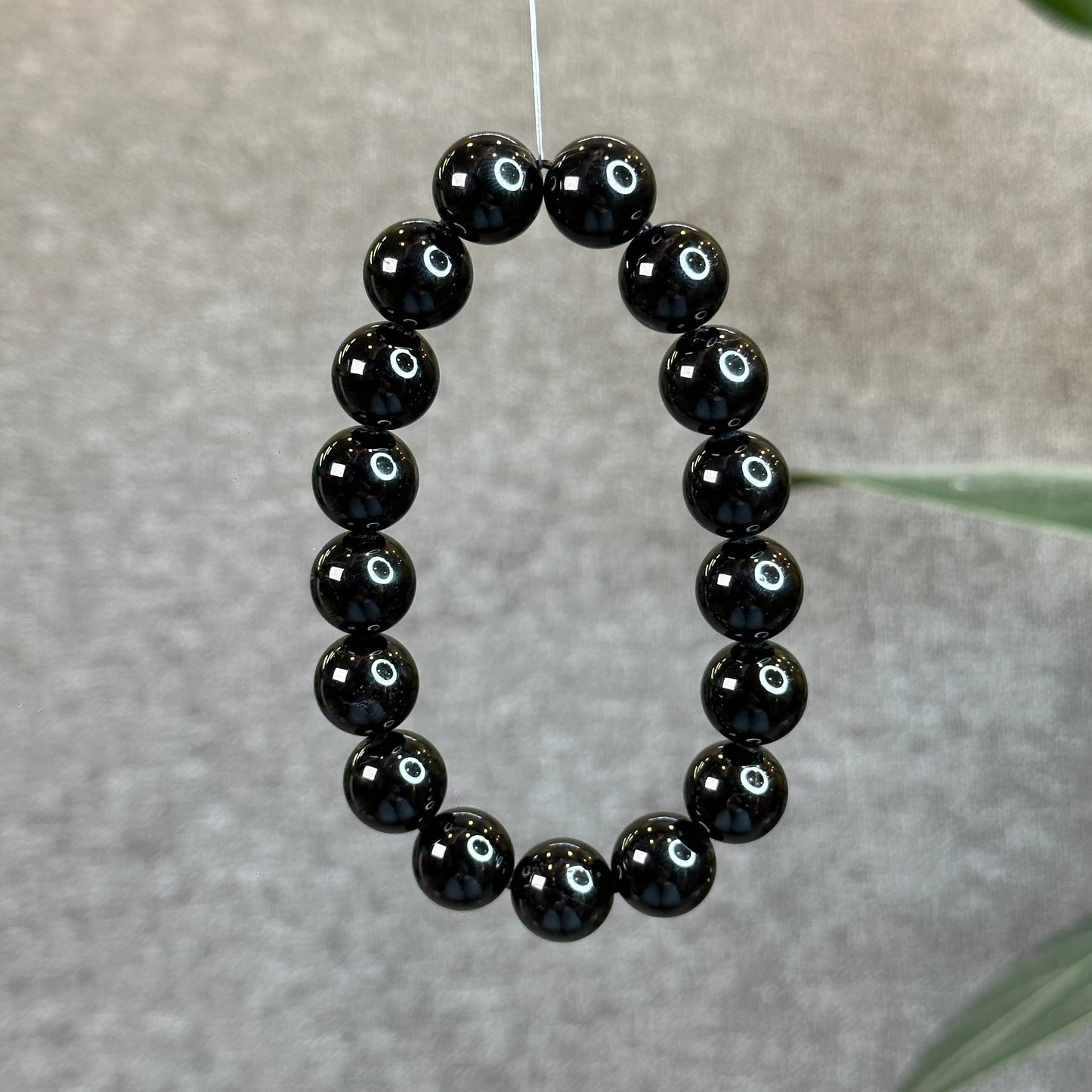 Natural Black Tourmaline Bracelet Size 12 mm