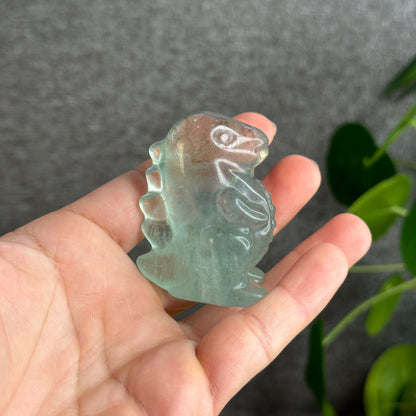 Green Fluorite Dinosaur Figurine