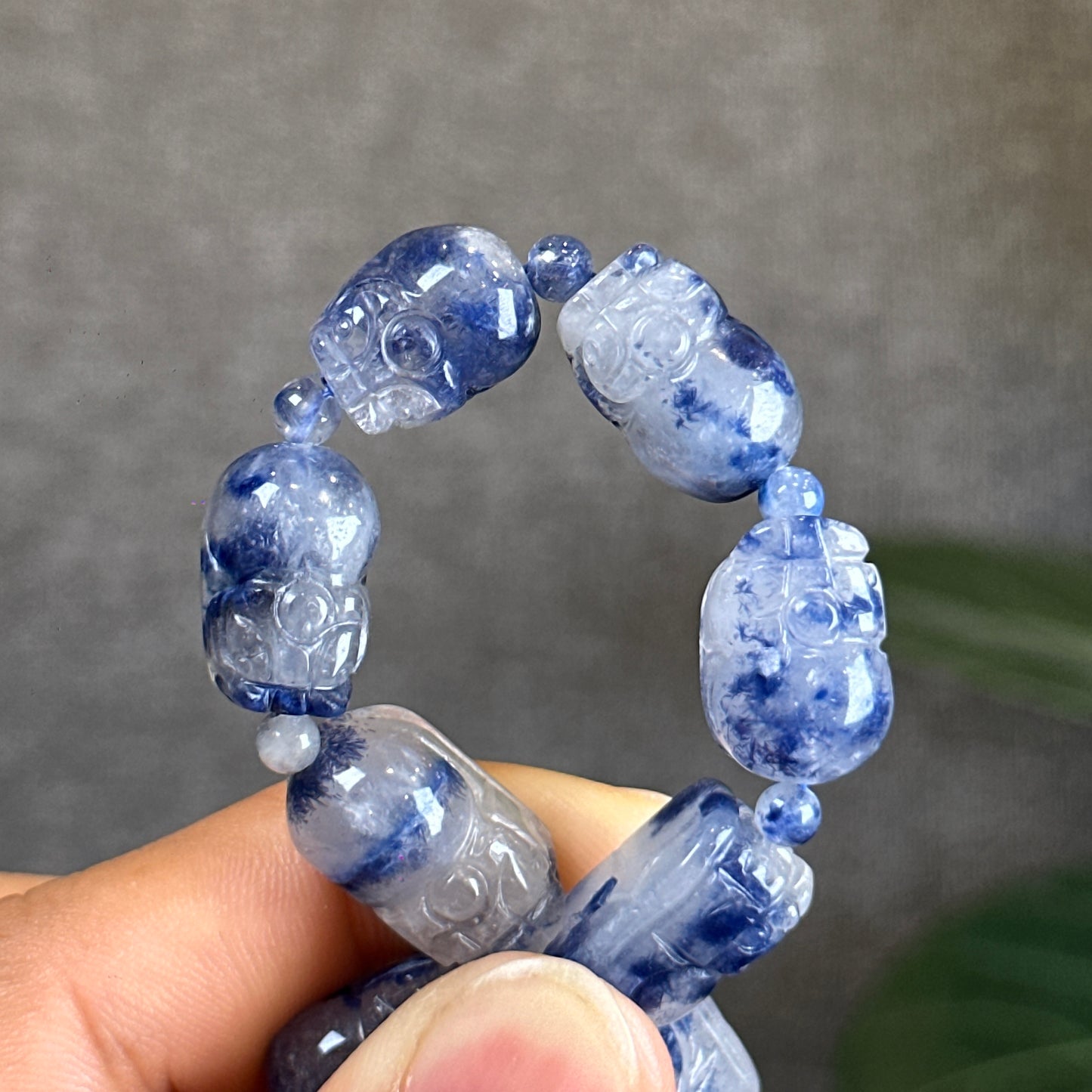 Dumortierite Pixiu Bracelet