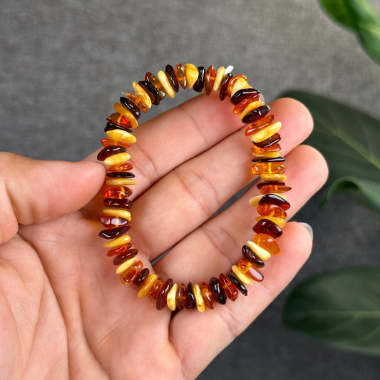 Multi Colour Amber Bracelet Size