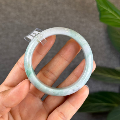 Jadeite Jade Bangle Size 51.70 mm Leaf Style