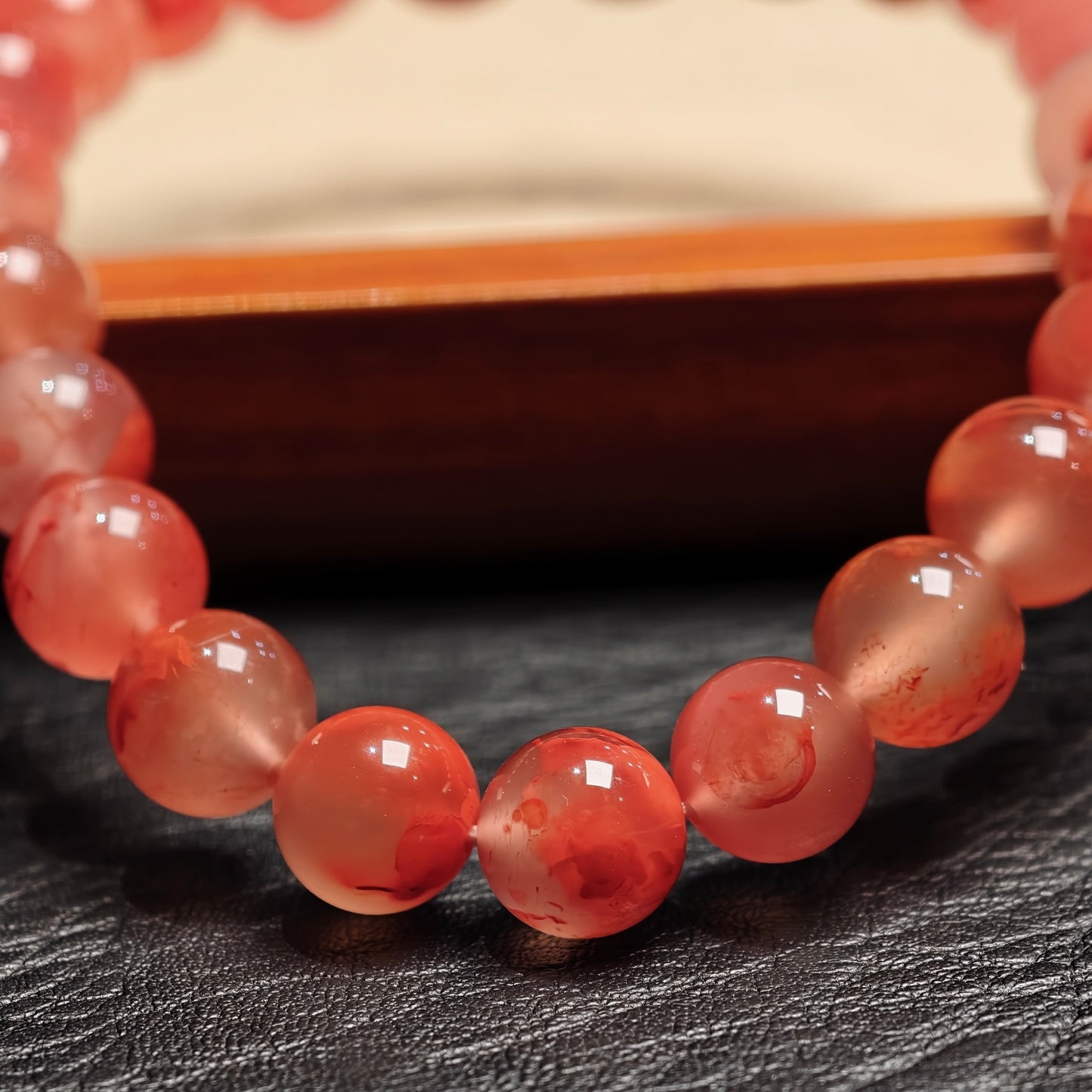 Natural Nan Hong Agate Bracelet Size 8.5 mm