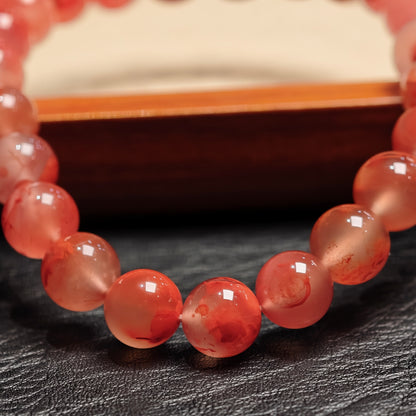 Natural Nan Hong Agate Bracelet Size 8.5 mm