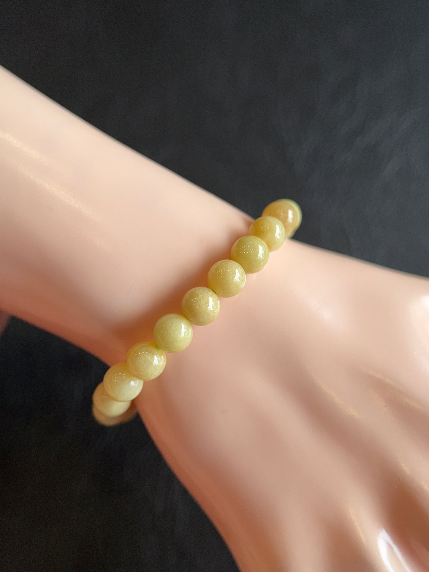 Natural Orange Jadeite Jade Bracelet Size 8 mm