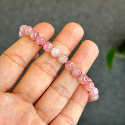 Pink Tourmaline Bracelet Size 7.2 mm