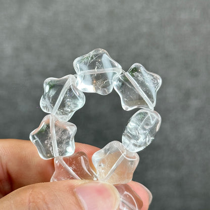 Star Natural Clear Quartz Bracelet Size 10x15 mm