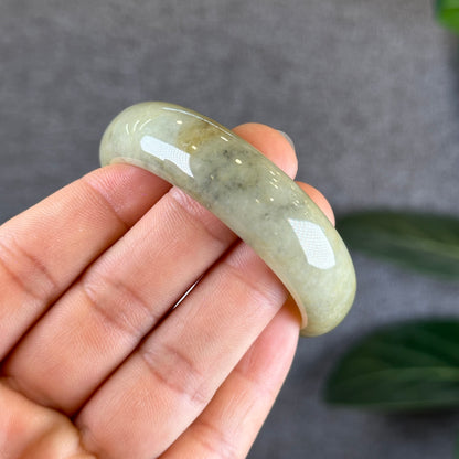 Orange Jadeite Jade Bangle Leaf Sytle Size 49.4 mm Certificate 455835
