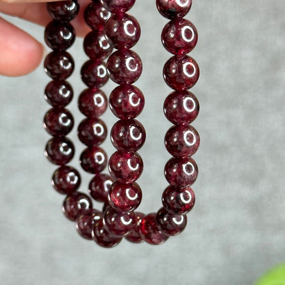 Natural Garnet Bracelet Size 7.3 mm