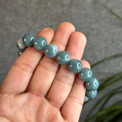 Natural Jadeite Jade Bracelet Size 12 mm