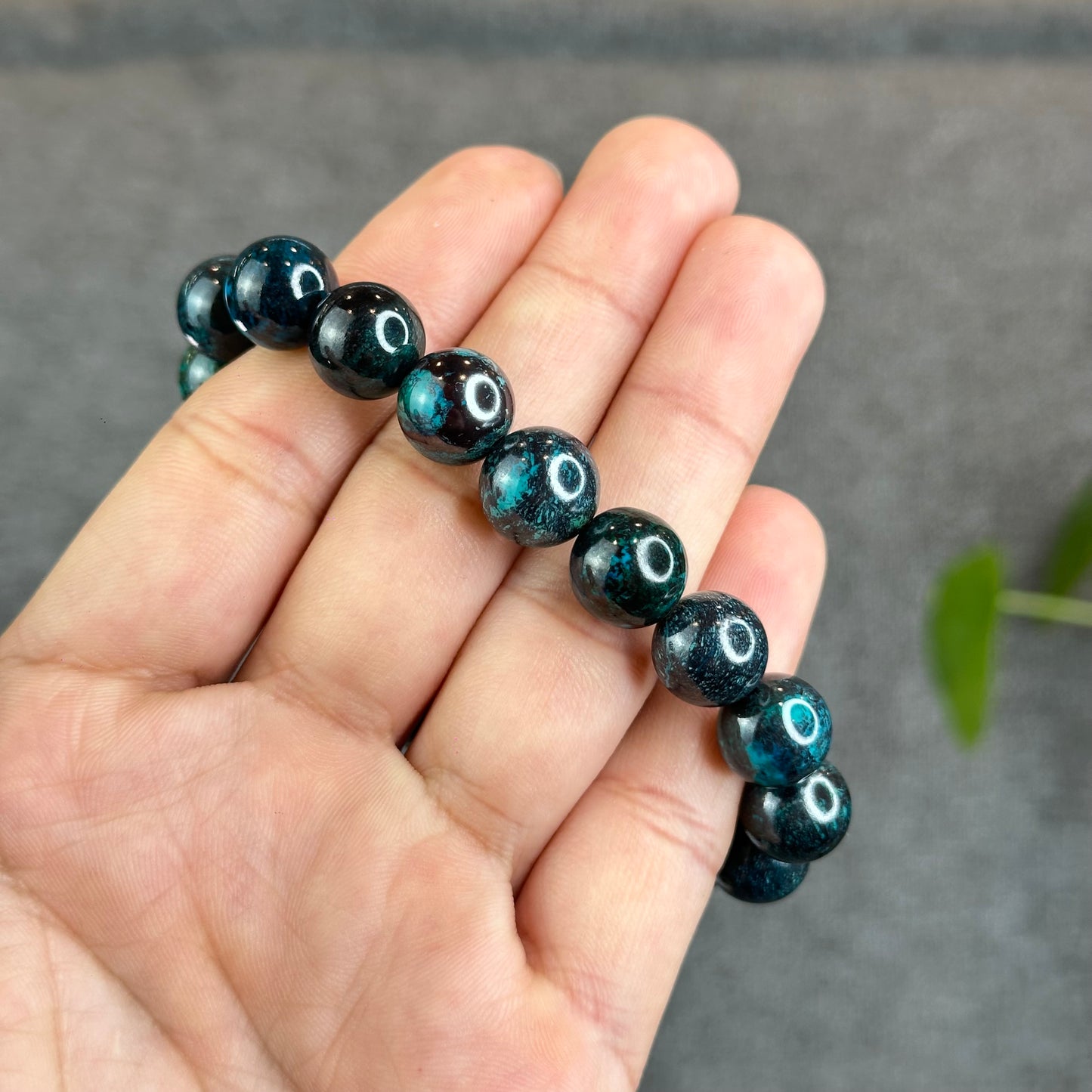 Natural Chrysocolla Bracelet Size 11 mm