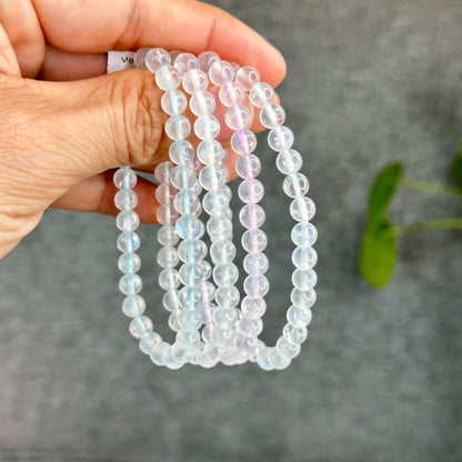 Natural Blue Moonstone Bracelet Size 6 mm