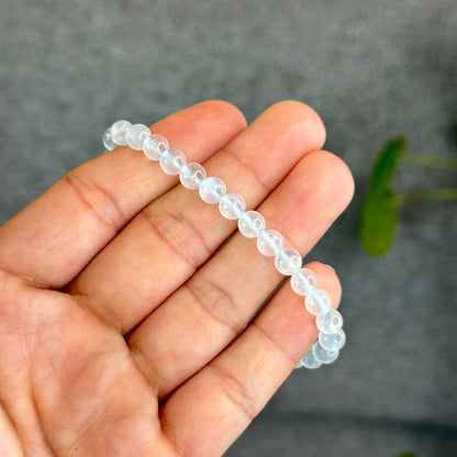 Natural Blue Moonstone Bracelet Size 6 mm