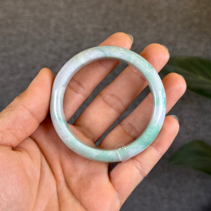 Bracelet en jade jadéite Taille 52,82 mm Style feuille