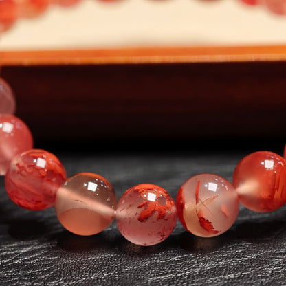 Natural Nan Hong Agate Bracelet Size 8.5 mm