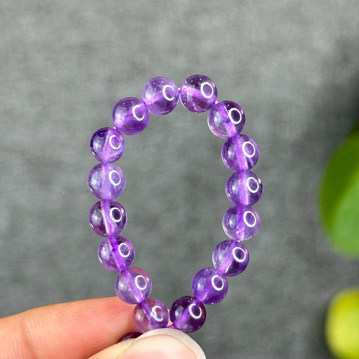 Natural Amethyst Bracelet Size 6 mm