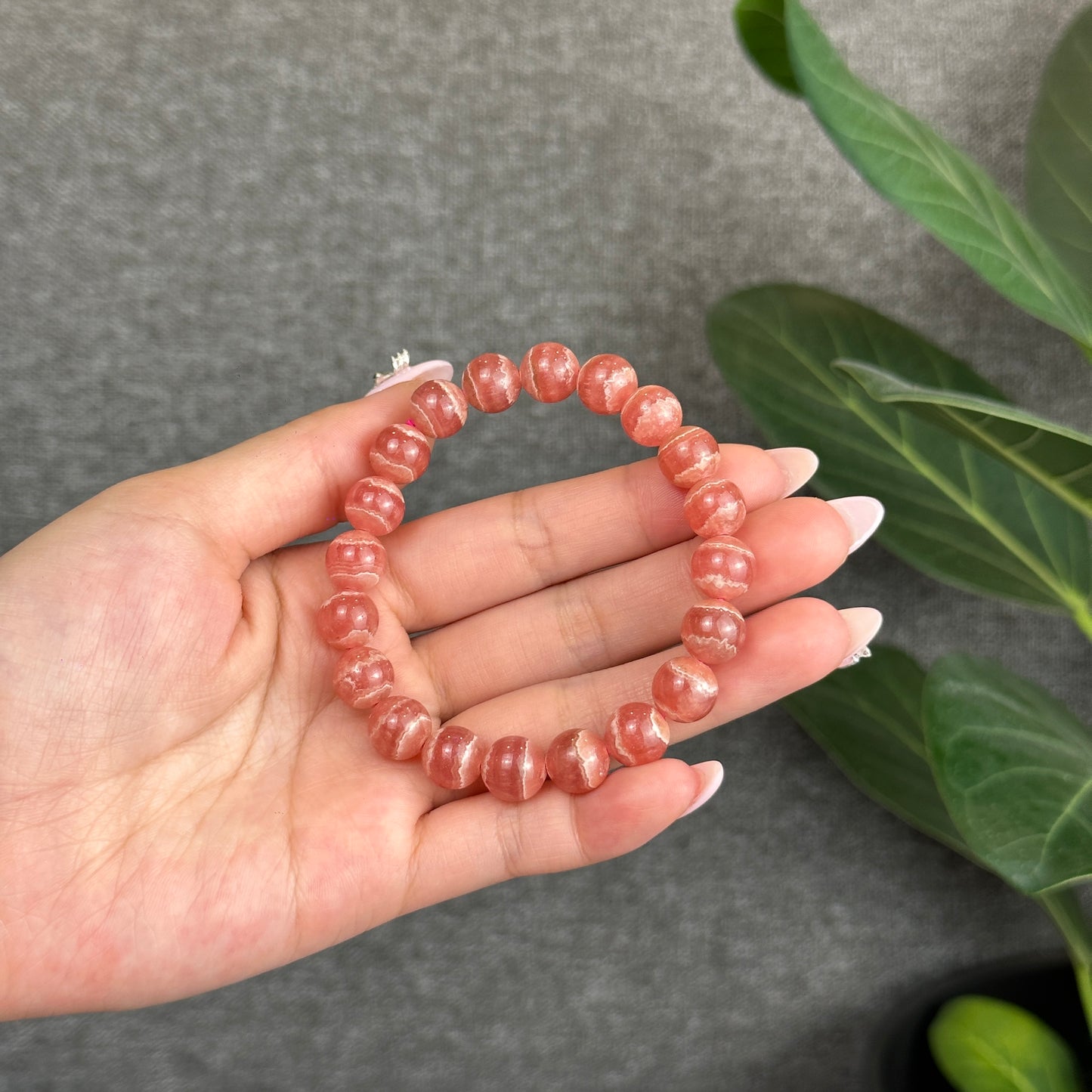 Rhodochrosite Bracelet Size 9.5 mm