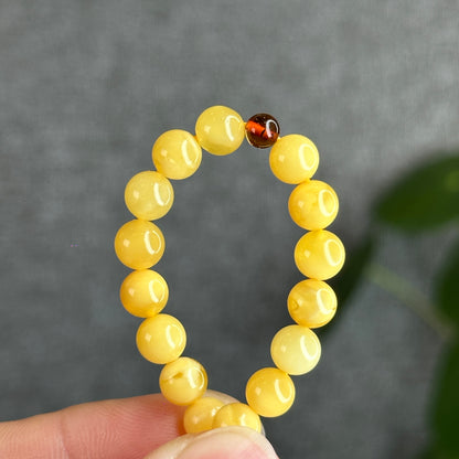 Golden Amber Triple Wrap 108 Bead Bracelet Size 6 mm