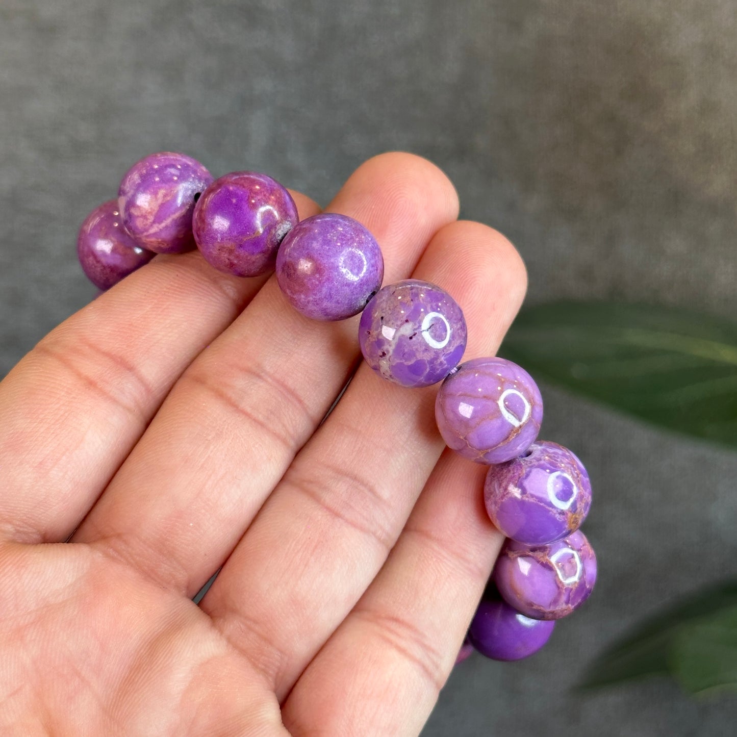 Natural Phosphosiderite Bracelet Size 14 mm