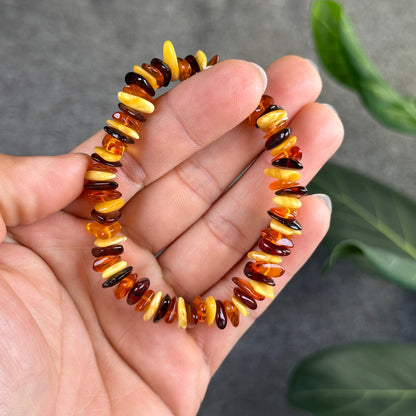 Multi Colour Amber Bracelet Size