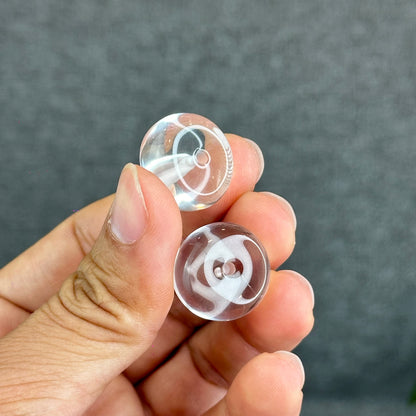 Natural Clear Quartz Dong Dieu Donut Charm - High Quality