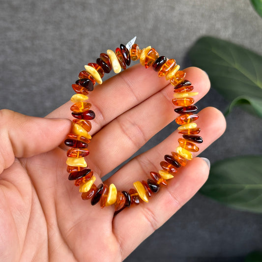 Multi Colour Amber Bracelet Size