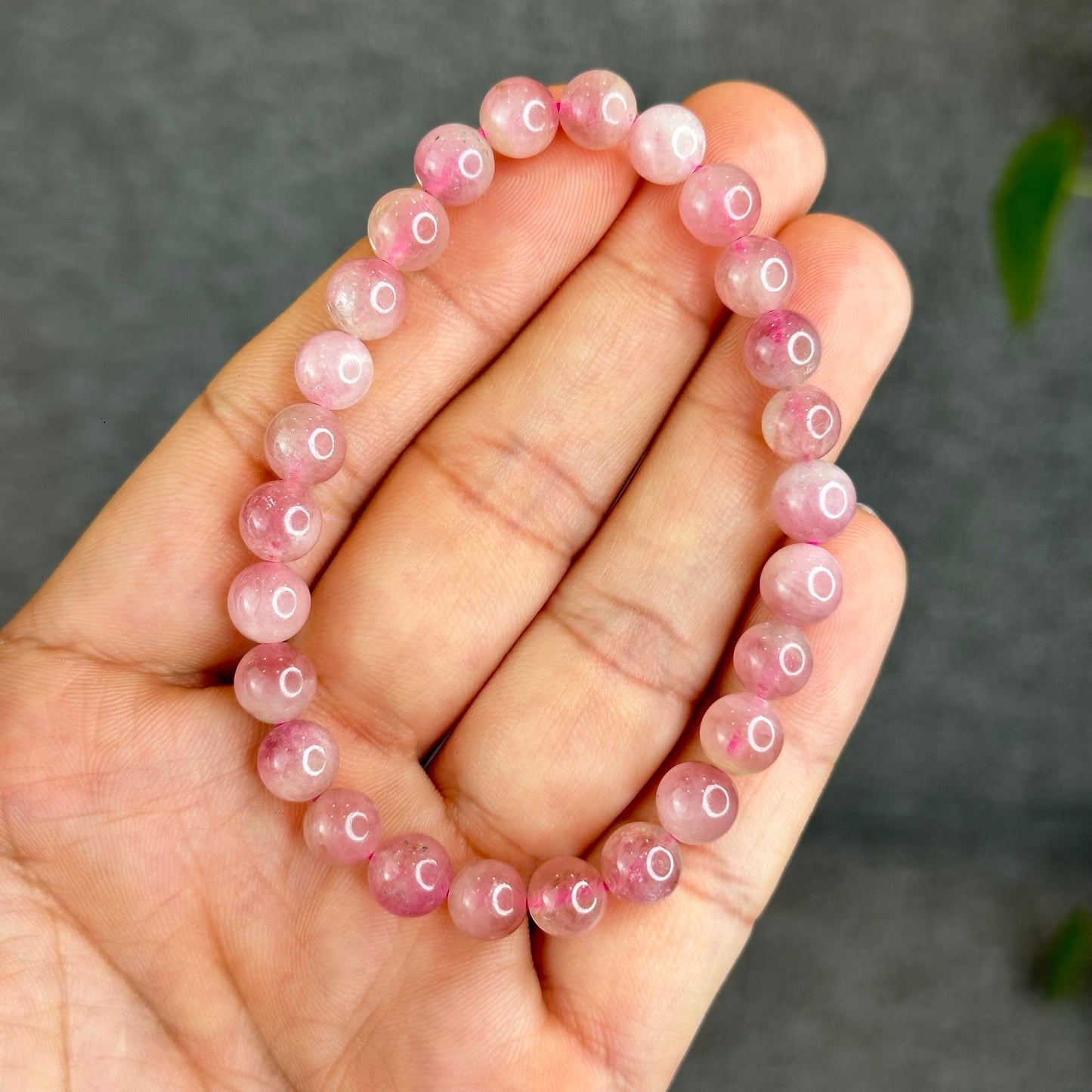 Pink Tourmaline Bracelet Size 7.2 mm