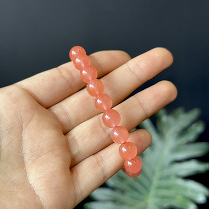 Natural Nan Hong Agate Bracelet Size 9 mm
