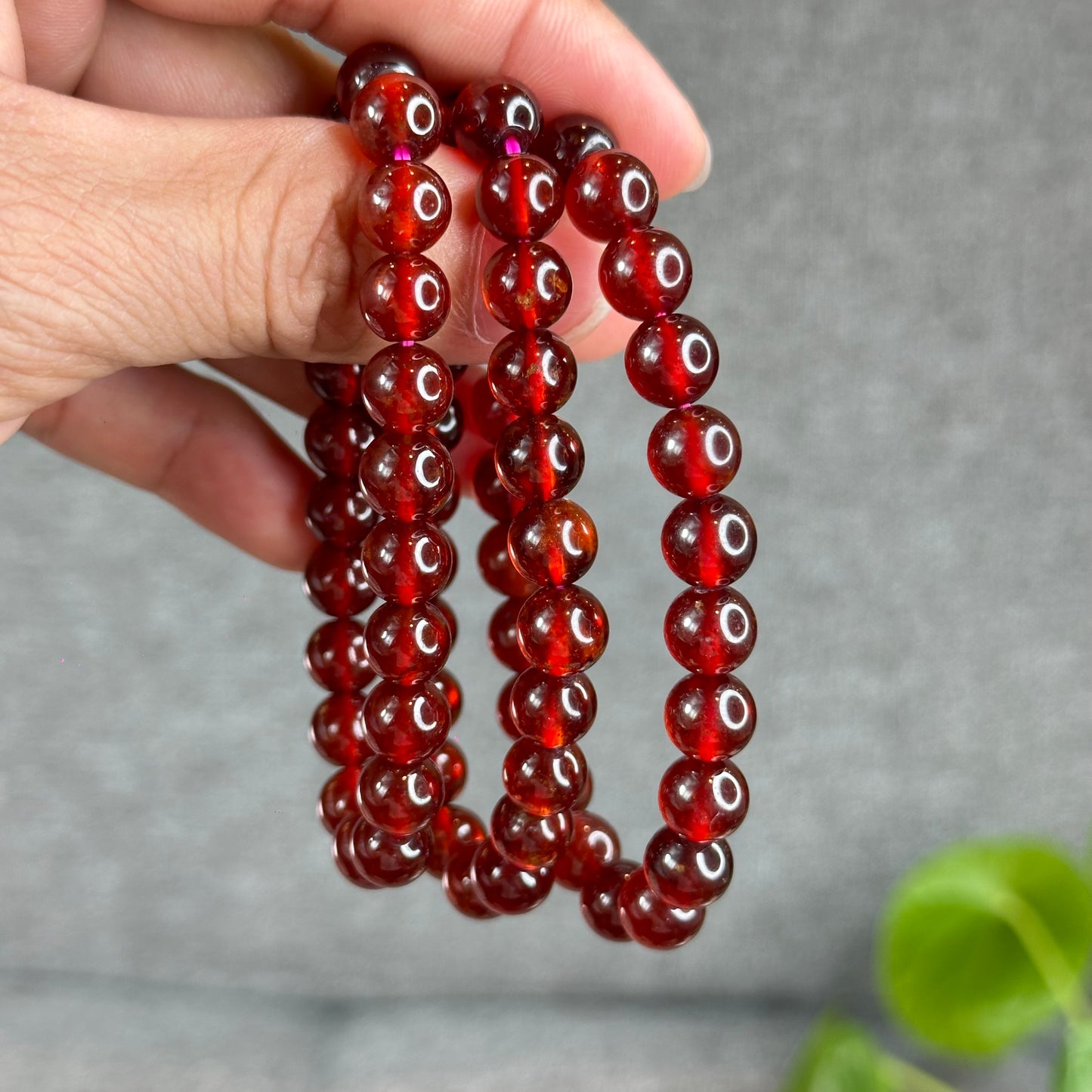 Natural Garnet VIP Bracelet size 8.5 mm