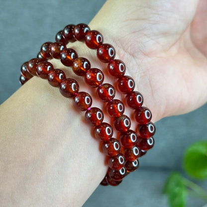 Natural Garnet VIP Bracelet size 8.5 mm