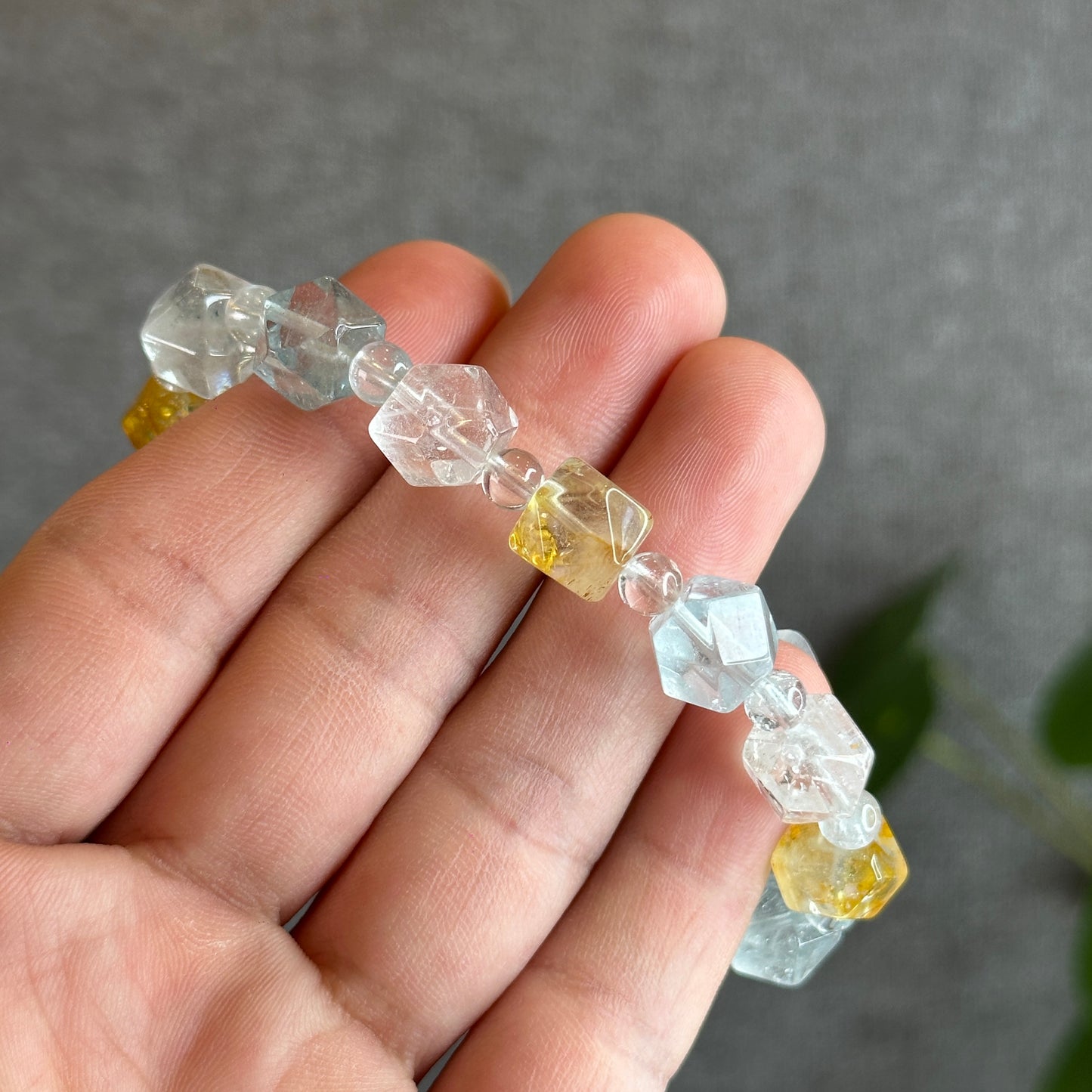 Octagonal Topaz Bracelet Size 10 mm