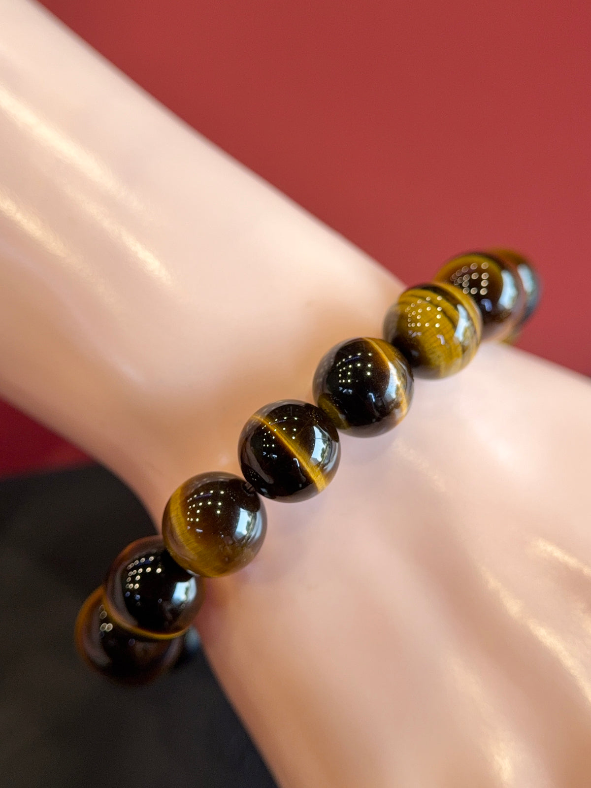 Natural Golden Brown Tiger Eye VIP Bracelet Size 12 mm