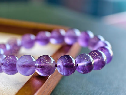 Natural Amethyst Bracelet Size 9.5 mm