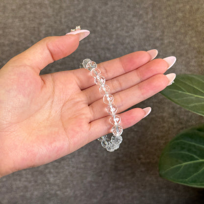 Clear Quartz Faceted Bracelet 8 mm