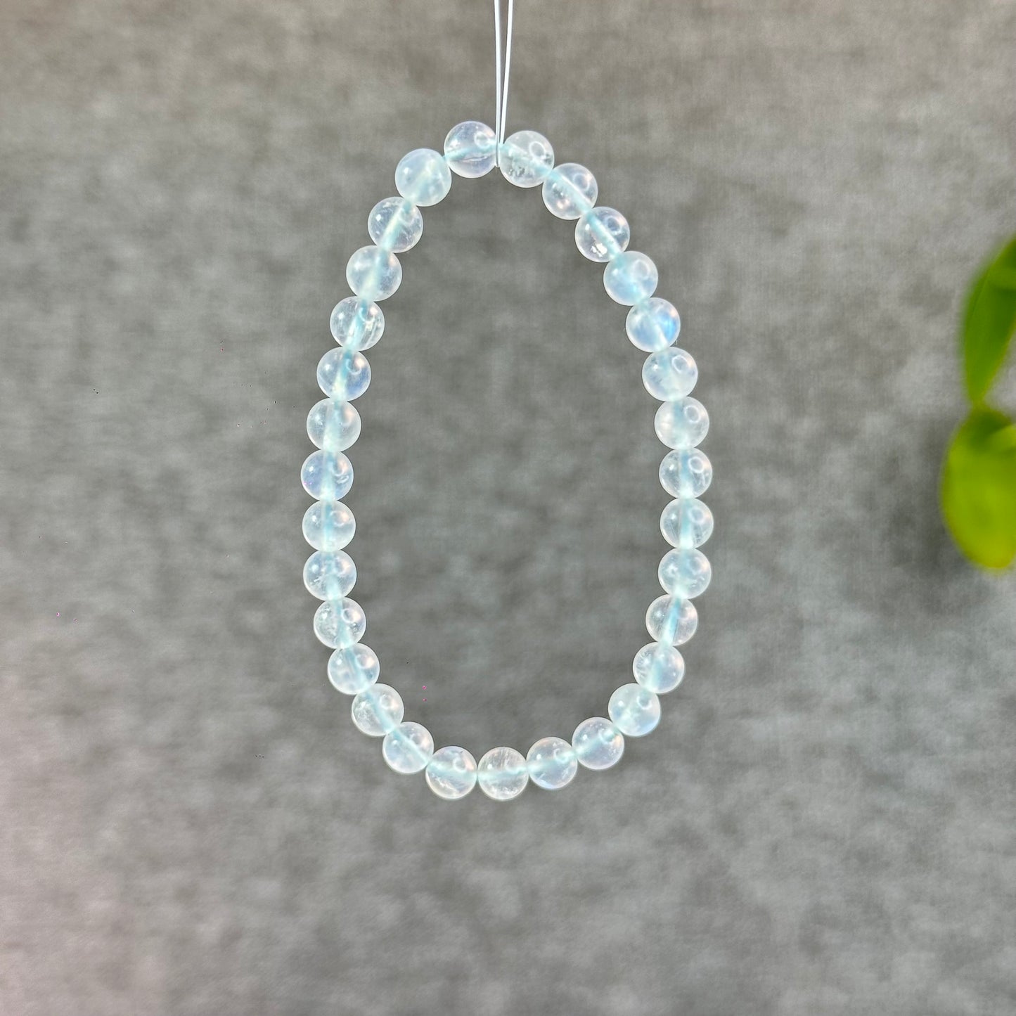Natural Blue Moonstone Bracelet Size 6 mm