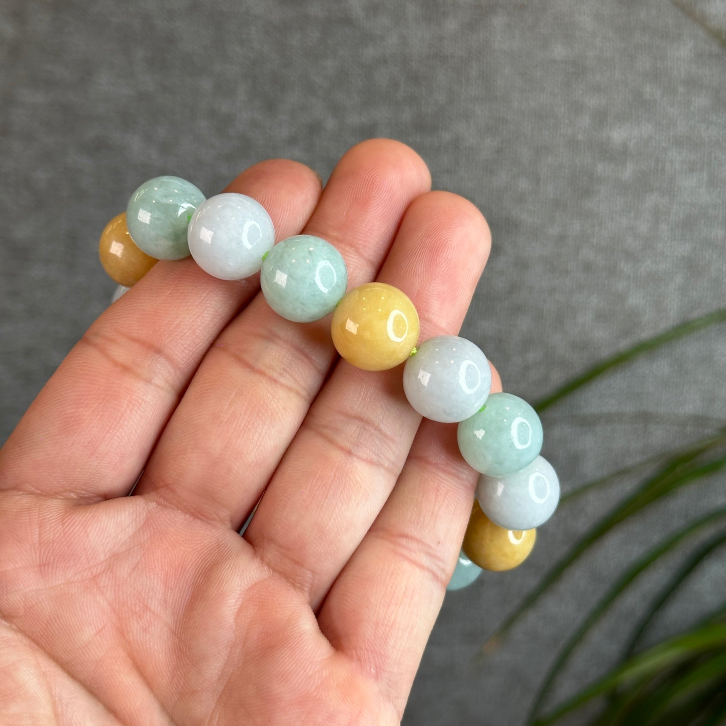 Natural Colourful Jadeite Jade Bracelet Size 13.3 mm