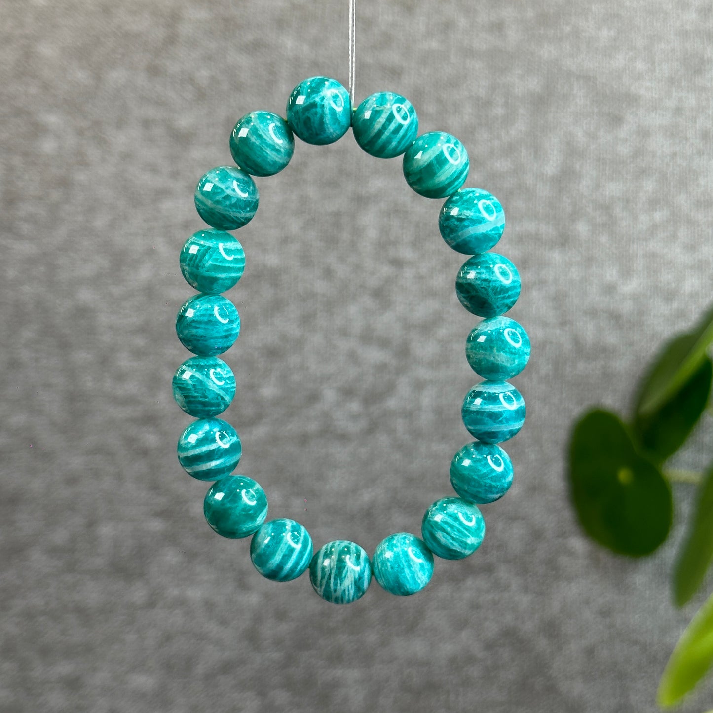 Russian Natural Amazonite Bracelet Size 10.5 mm