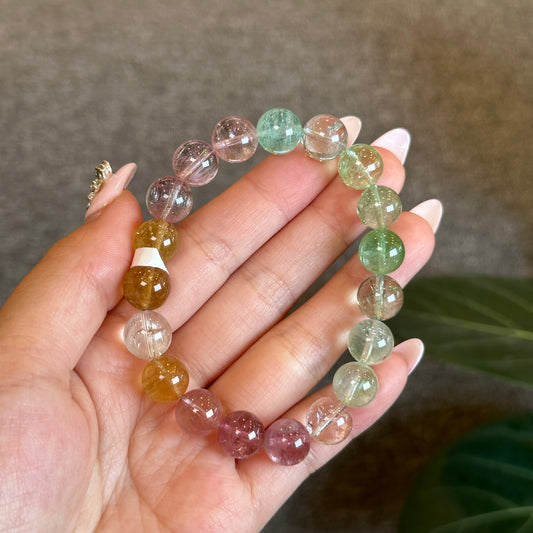 Macaron Tourmaline Bracelet Size 9.8 mm with Gem Review Certificate