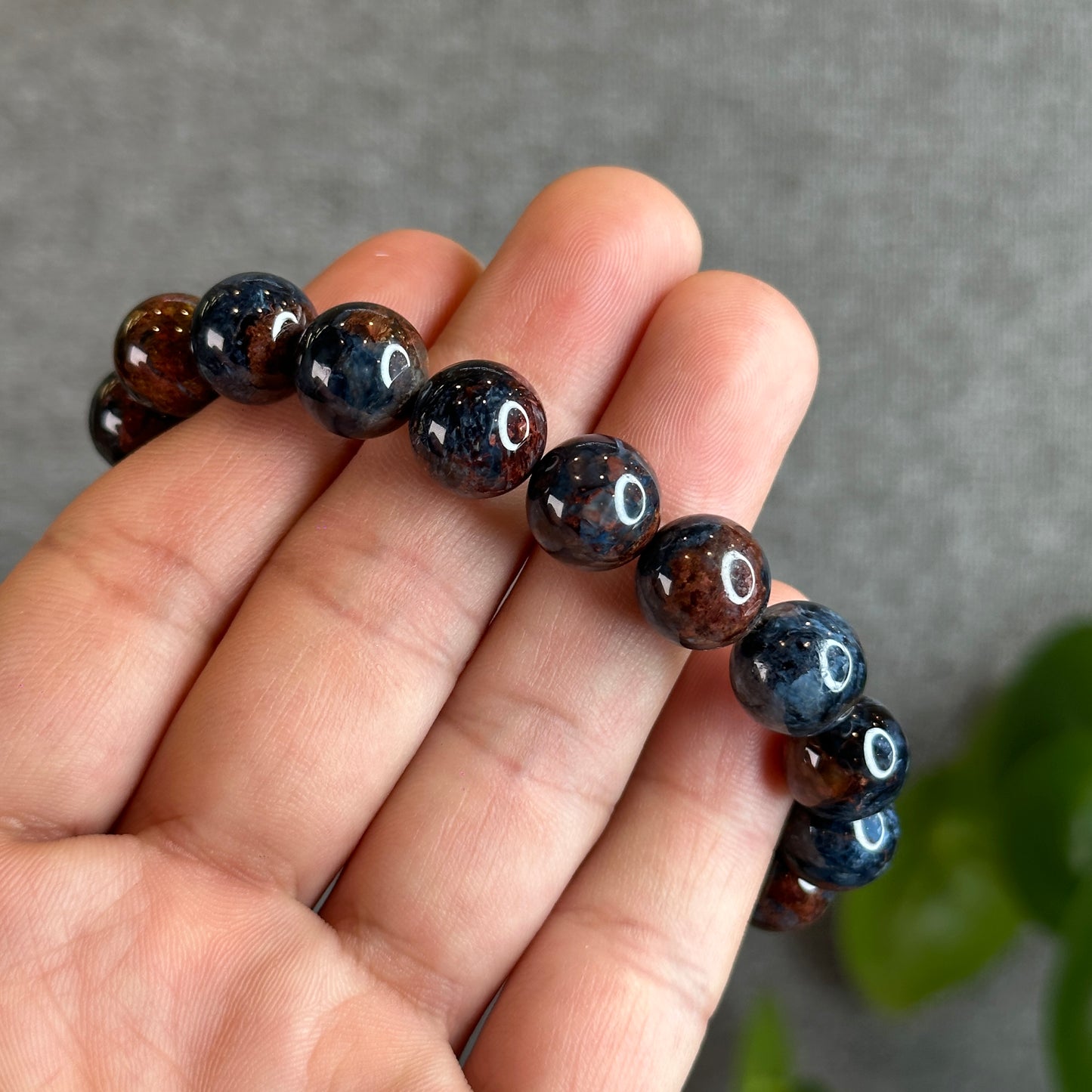 Burgundy Blue Pietersite Bracelet size 11.3 mm