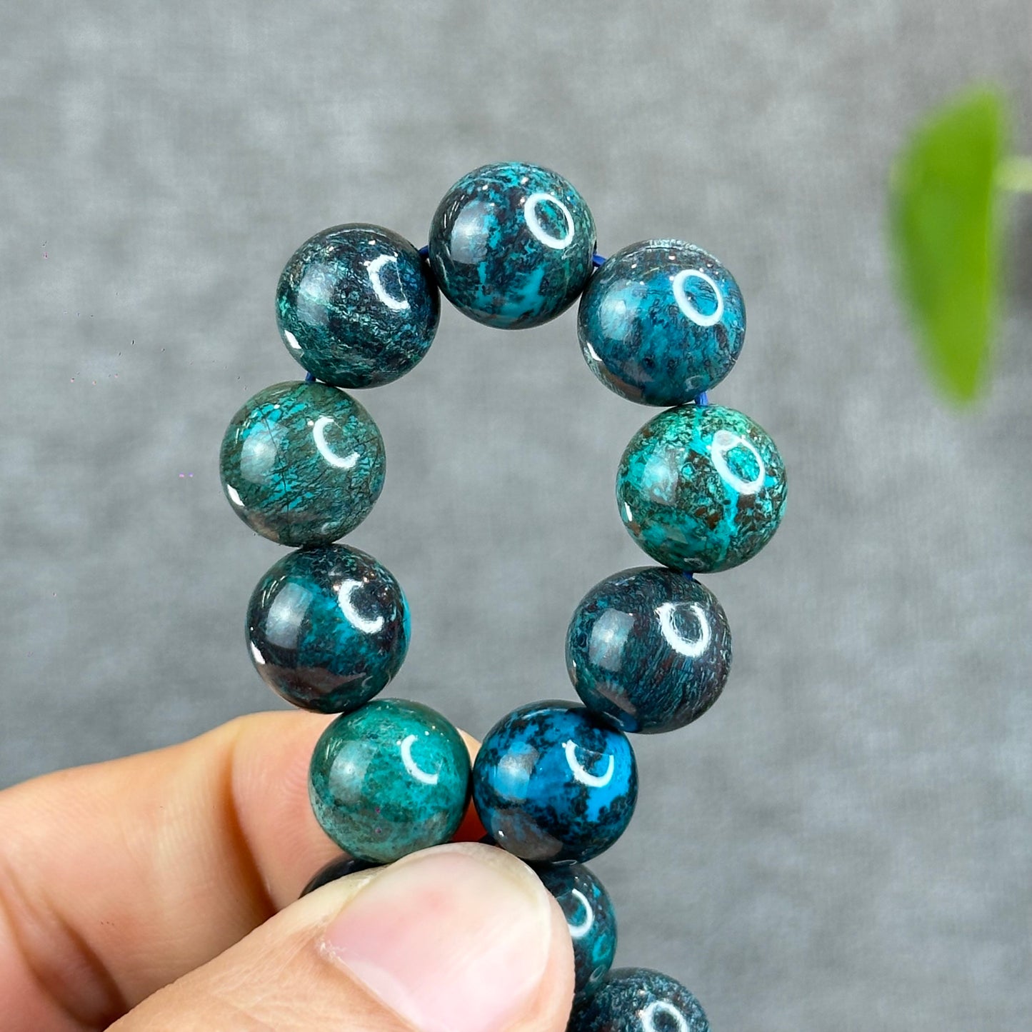 Natural Chrysocolla Bracelet Size 11 mm