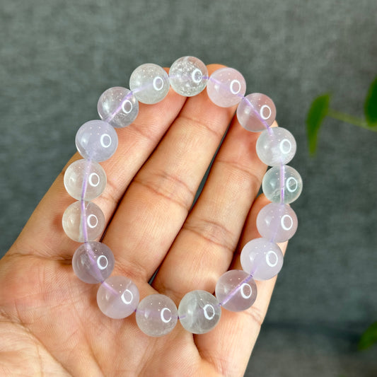 Natural Milky Fluorite Bracelet Size 11 mm