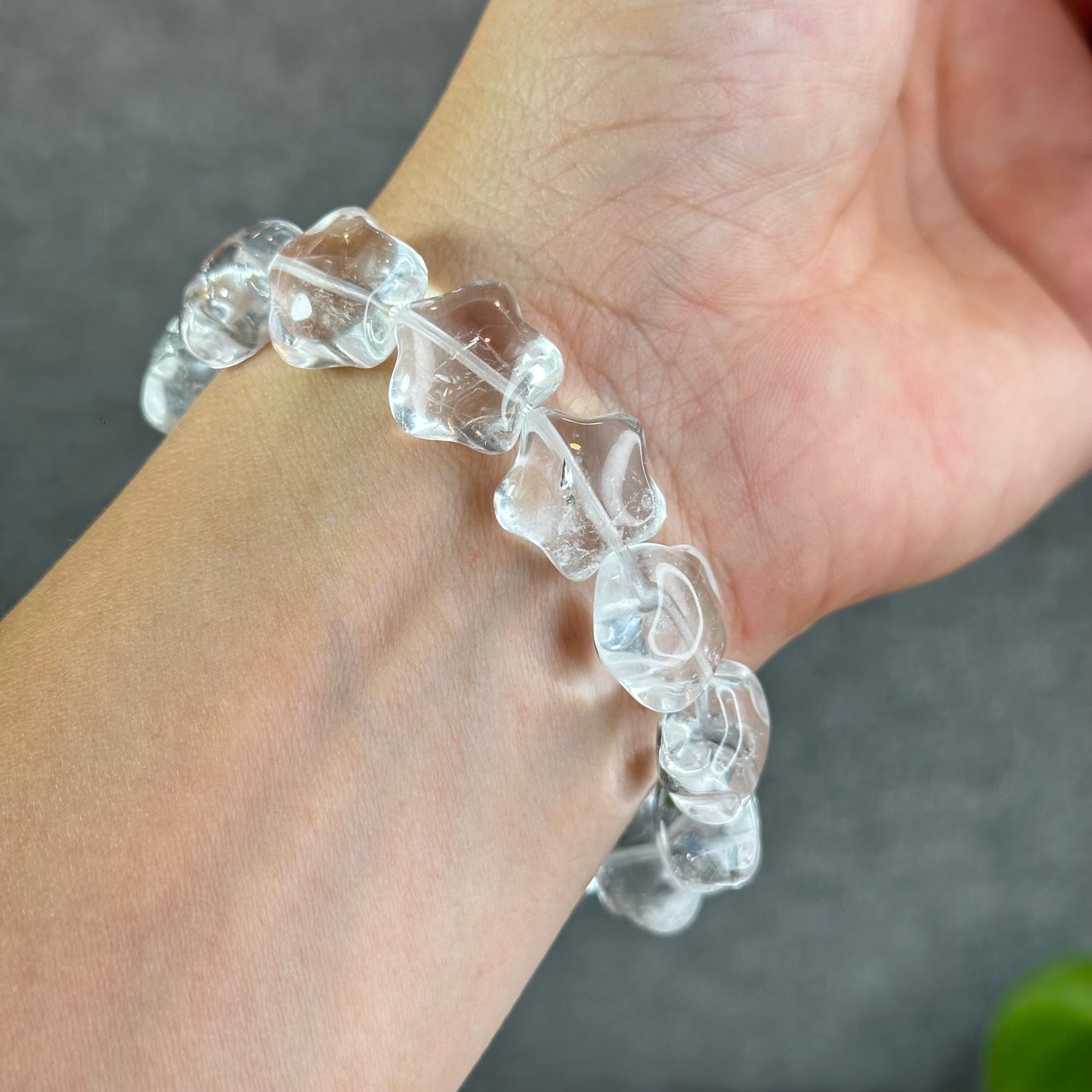 Star Natural Clear Quartz Bracelet Size 10x15 mm