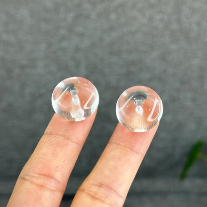 Natural Clear Quartz Dong Dieu Donut Charm - High Quality