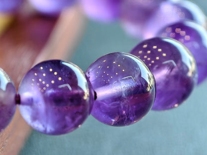Natural Amethyst Bracelet Size 9.5 mm