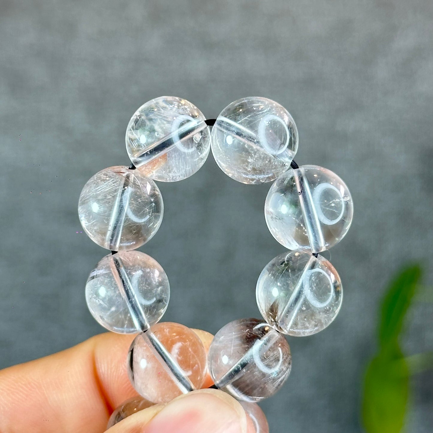 Bracelet Quartz Rutile Brookite Taille 11,5 mm